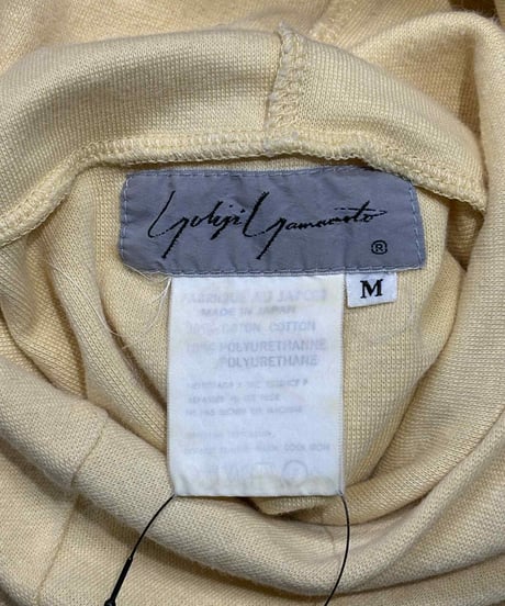 難あり 1980's yohji yamamoto femme vintage 丸文字ロゴ フーテッドカットソー（F-T-196xxx）
