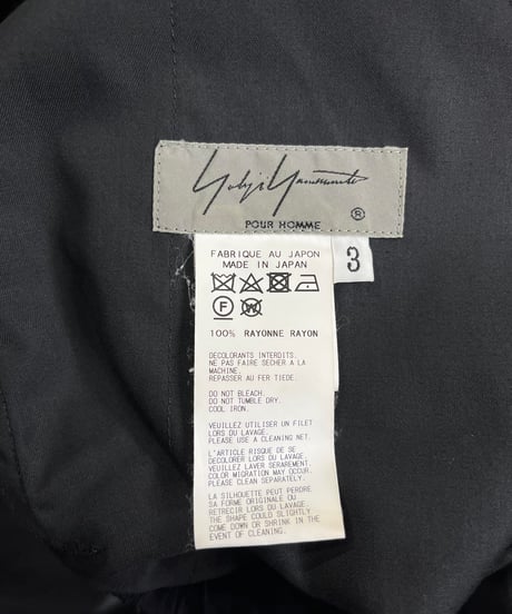 2019SS yohji yamamoto pour homme ハカマパンツ（HH-P99-284）