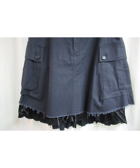 Y's yohji yamamoto 素材レイヤードデザインスカート YB-S01-024