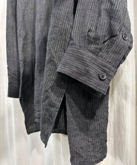 2024SS yohji yamamoto pour homme 二重襟長袖ブラウス（HS-B16-304）