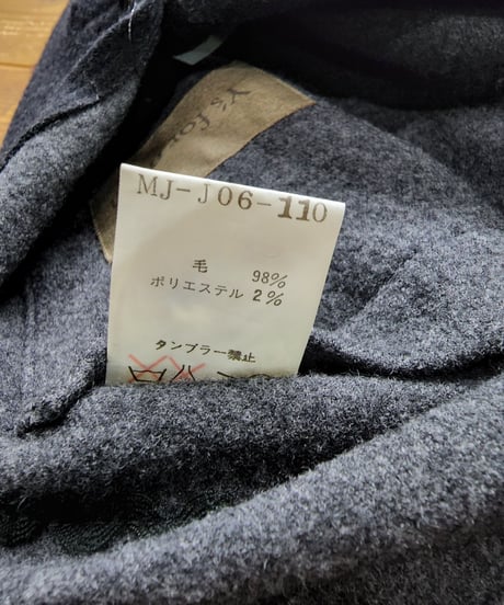 Y's for men  yohji yamamoto チャコールグレー ストライプロングジャケット  (MJ-J06-110)