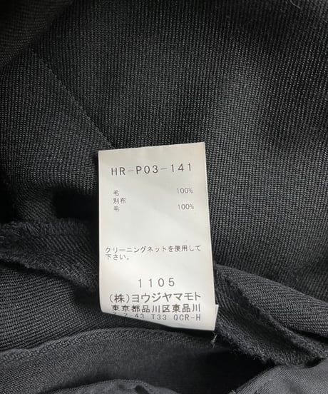 2020AW REGULATION yohji yamamoto MEN デザインパンツ（HR-P03-141）