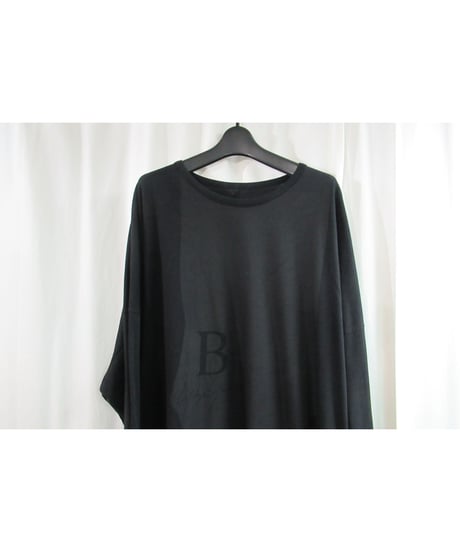 17ss BLACK and BLACK yohji yamamoto +noir 黒 顔料プリントカットソー ND-T61-074