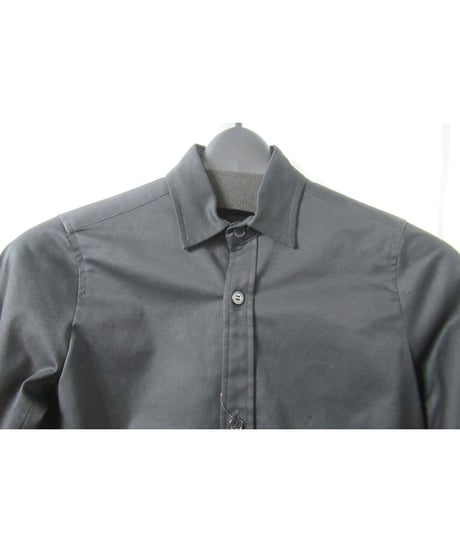 新品 11ss yohji yamamoto femme 黒 ７分袖 デザインブラウス FO-B05-006