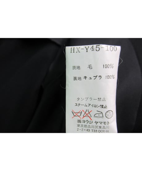 難あり 01ss yohji yamamoto pour homme ファスナーホールデザインセットアップ HX-Y45-100