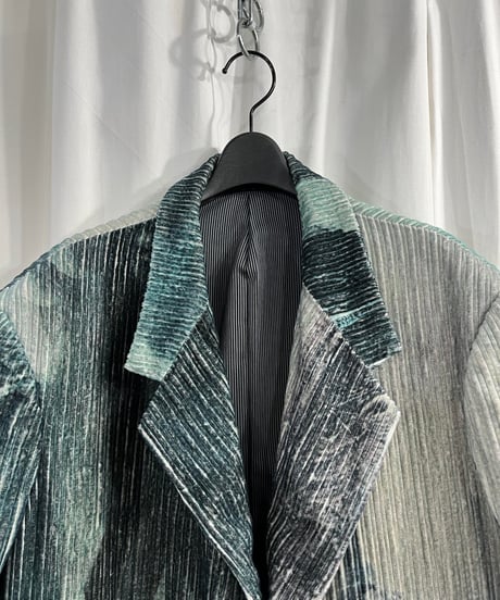 2022AW yohji yamamoto pour homme プリントコーデュロイフラップポケットジャケット（HE-J41-820）