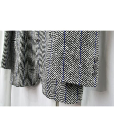 01aw yohji yamamoto pour homme ギャングスター 襟デザイン ツイードセットアップ（HV-J63-136／HV-P10-136）