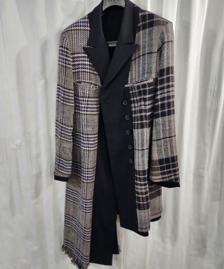 2020aw yohji yamamoto pour homme アシンメトリーリバーシブルロングジャケット (HR-J17-874)
