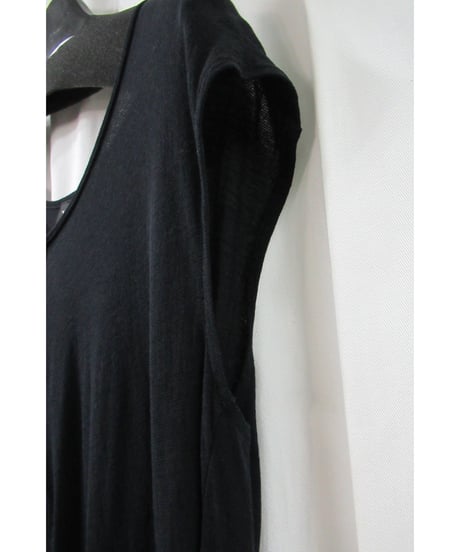 Y's yohji yamamoto 素材切り替えデザインロングワンピース YW-T08-061