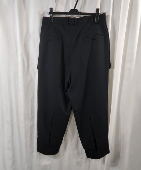14AW yohji yamamoto pour homme 黒 デザインパンツ  （HF-P15－100）