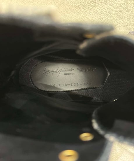 2022SS yohji yamamoto pour homme ニュースペーパーハイカットスニーカー（HG-E18-362）