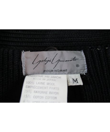 80’s yohji yamamoto pour homme vintage へちま襟ニットジャケット HK-4
