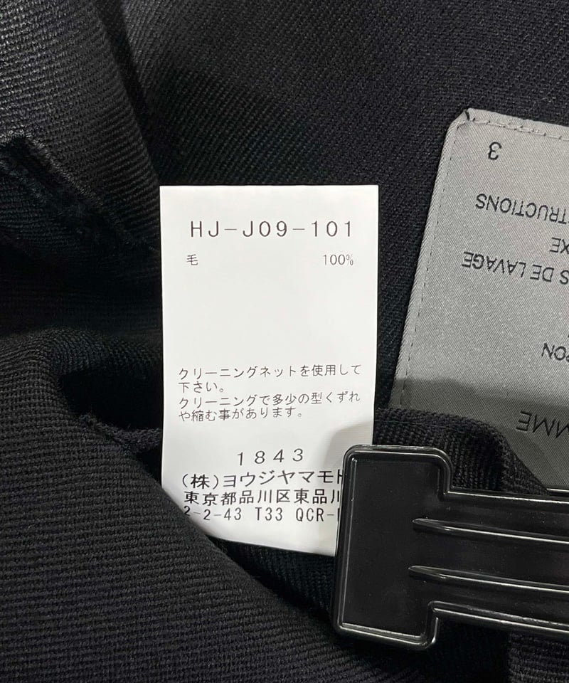 2023AW yohji yamamoto pour homme ロングジャケット(HJ-J0 2023AW yohji yamamoto pour homme ロングジャケット(HJ-J0