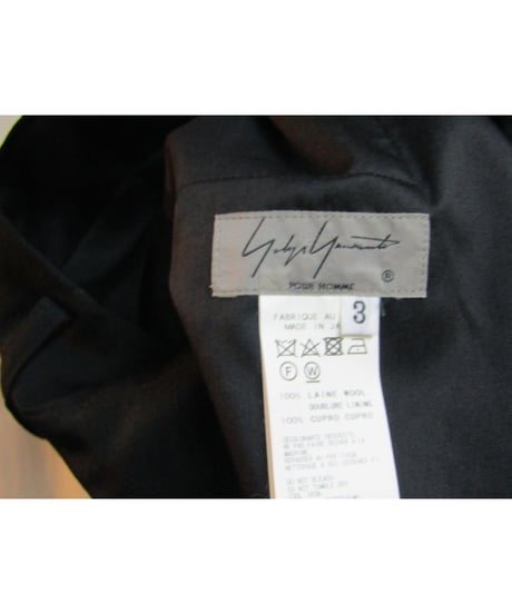 17ss yohji yamamoto POUR HOMME 裾ゴムシャデザインパンツ