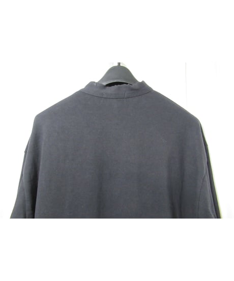 15aw yohji yamamoto pour homme 黒 ヘンリーネック ロングデザインカットソー（HY-T14-076）