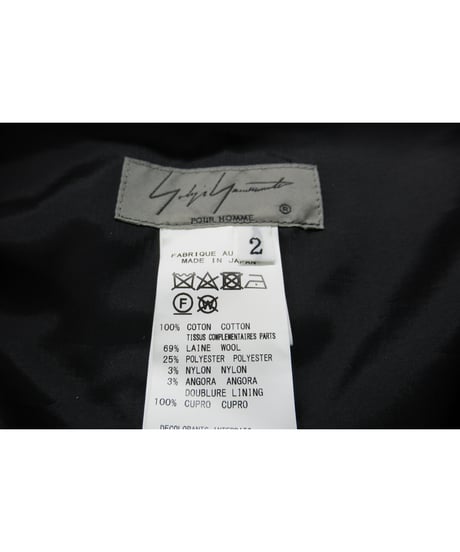 20aw yohji yamamoto pour homme 総柄デザイン ワイドテーパードパンツ（HR-P55-834）