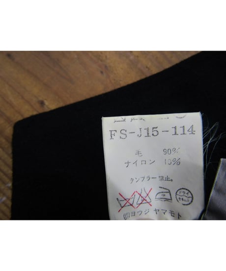 92aw yohji yamamoto femme vintage ボタンレスショートジャケット FS-J15-114