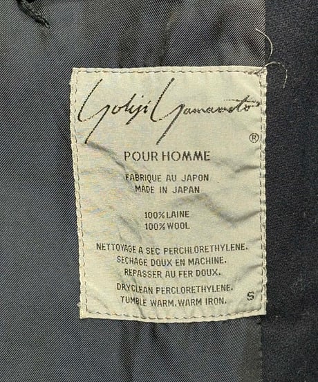 1988AW yohji yamamoto pour homme vintage 丸文字ロゴ ロングコート（H-C-259xxx）