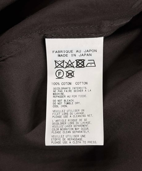 2022AW yohji yamamoto pour homme サテンカレンダーピンタックブラウス（HE-B40-036）