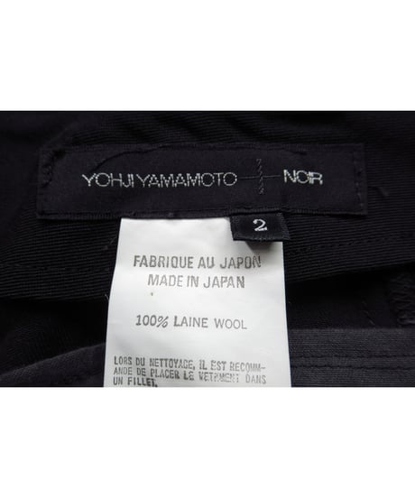 yohji yamamoto +noir バックスリット フラップポケットデザイン ロングスカート（NT-S01-101）
