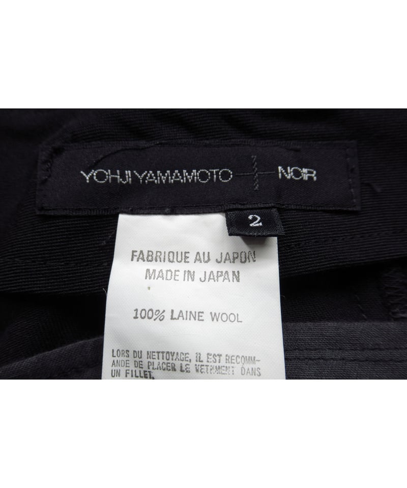 yohji yamamoto +noir バックスリット フラップポケットデザイン