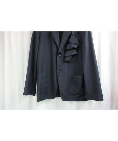1987AW  yohji yamamoto pour homme vintage 紺 コサージュストライプセットアップ