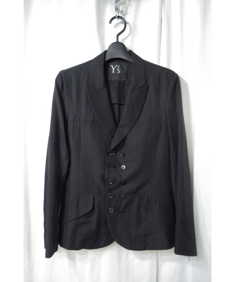 ★激レアデザイン★ Y's yohji yamamoto 変形　ジャケット　黒 Y's yohji yamamoto ダブル デザインジャケット（YM-J08-401） |