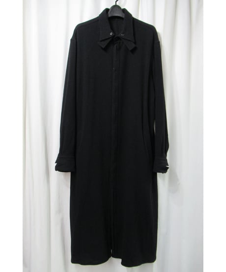 19aw yohji yamamoto pour homme フライフロントデザイン ウール ロングブラウス（HC-B23-106）