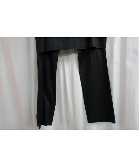 11ss yohji yamamoto femme 麻 スカート付きデザインパンツ FO-P19-305