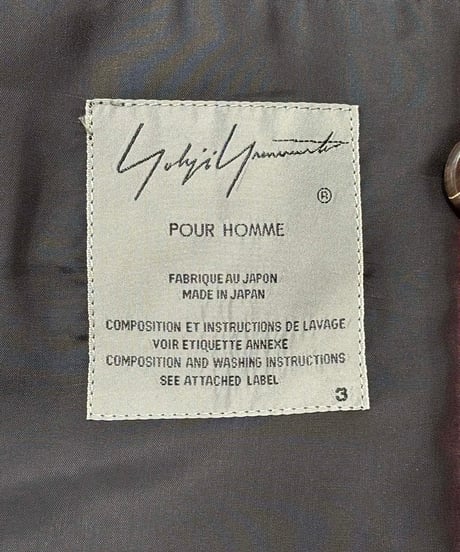 2018AW yohji yamamoto pour homme ドクタージャケット（HV-J73-533）