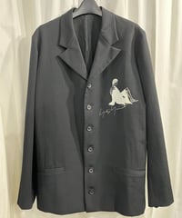 2016AW yohji yamamoto pour homme 6釦女性刺繡ジャケット（HR-J71-506）