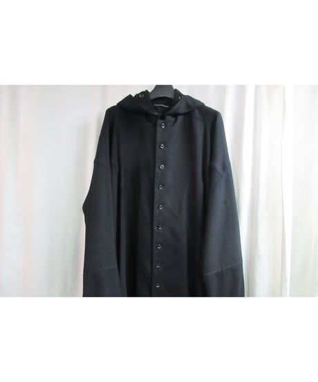 18aw yohji yamamoto pour homme フード付Aラインドレス HV-D38-105