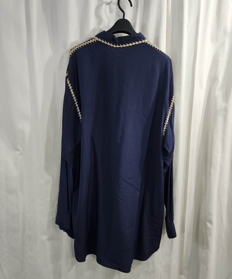 1991ss yohji yamamoto pour homme vintage アミセス紺 ブラウス yy-アミセス-3