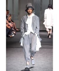 17ss yohji yamamoto pour homme コットン ストールデザイン スタンドカラーコート（HD-C02-013）