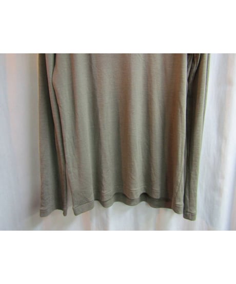 02aw yohji yamamoto pour homme カーキ シンプルニットカットソー HM-T05-933