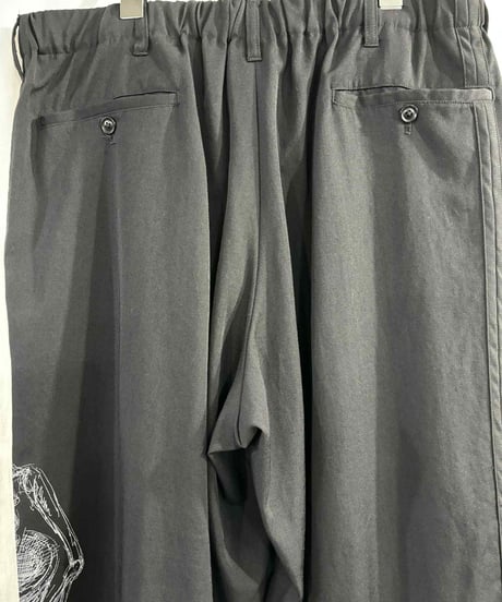 2016SS yohji yamamoto pour homme スカルプリントパンツ（HO-P12-101）