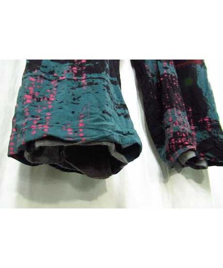 SAMPLE 16aw BLACK Scandal yohji yamamoto pour homme プリントデザインパンツ（HR-P46-840）