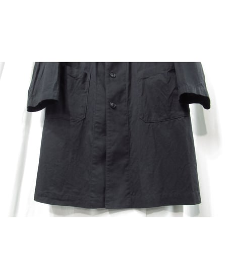 16ss yohji yamamoto pour homme ポケットデザイン コットン ステンカラーロングジャケット（HO-J35-017）