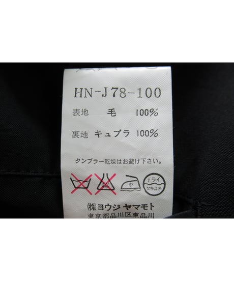 05aw yohji yamamoto pour homme 燕尾デザイン シンプルジャケット（HN-J78-100）