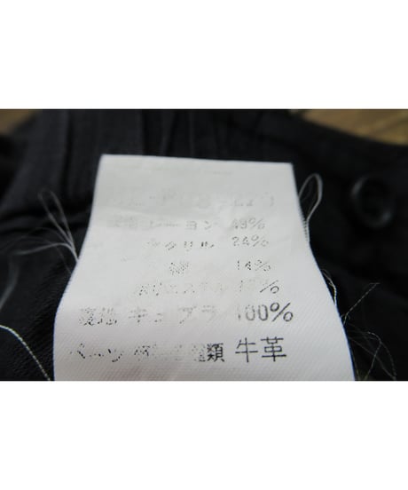 Y’s for men yohji yamamoto ウエストレザー切替え  バックポケットデザイン ストレートワイドパンツ（ML-P08-220）