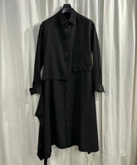 yohji yamamoto +NOIR デザインシャツワンピース（NC-D04-100）