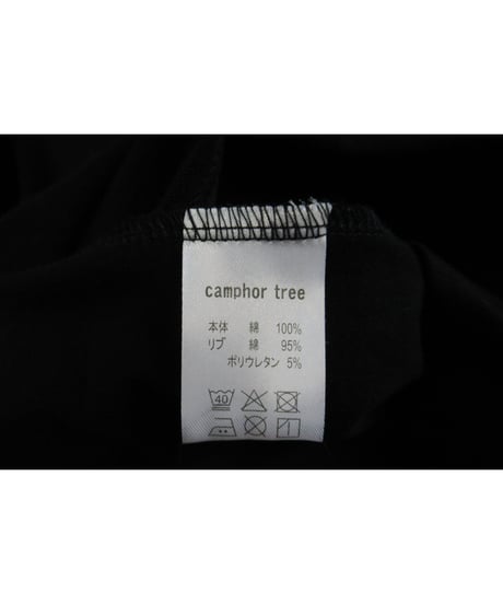 camphor tree  アシメトリーショートカットソー Ssize