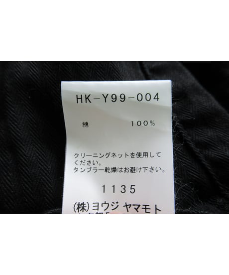 2017AW yohji yamamoto pour homme バックロゴプリント コットンブルゾン（HK-Y99-004）