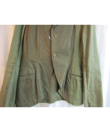 Y's yohji yamamoto  カーキ 素材切替デザインジャケット YJ-J29-045