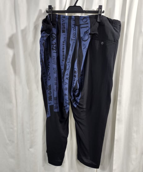 18ss yohji yamamoto pour homme プリントパンツ　(HW-P42-226)