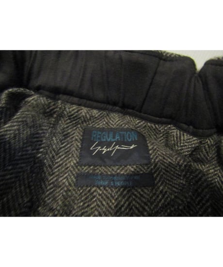 REGULATION yohji yamamoto femme ツイードデザインプリーツスカート FF-S51-110