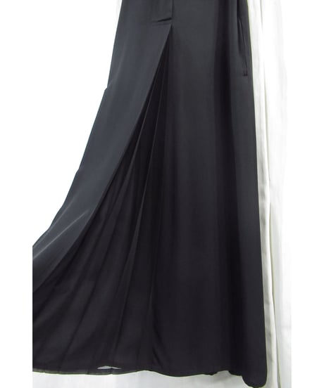 97ss yohji yamamoto femme vintage スリットプリーツデザイン ロングワンピース（FU-D02-201）