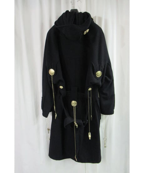 2019AW Yohji Yamamoto pour HOMME 黒 金釦 メルトン ゴシック コート HC-C17-103