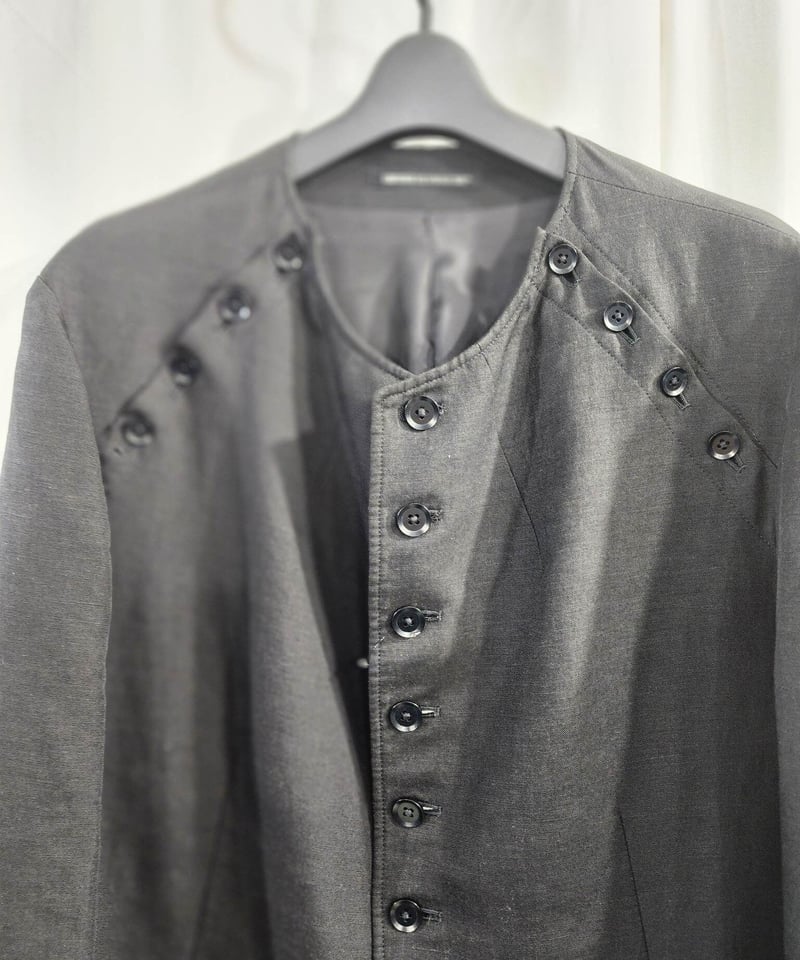 2015ss yohji yamamoto pour homme 黒 ヨウジロゴ入りフロッキー