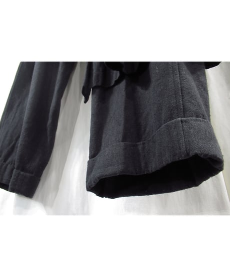 18ss yohji yamamoto pour homme シルク プリーツデザイン ラップパンツ（HW-P16-401）